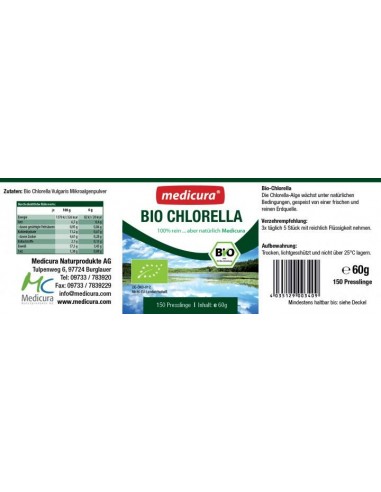 Medicura - Klorella kapslid ÖKO 150tk 60g