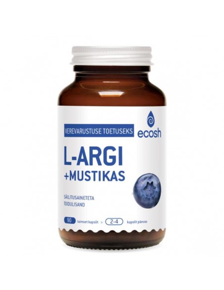 Ecosh Life - L-Arginiin + Mustikas 90tk (toidulisand)