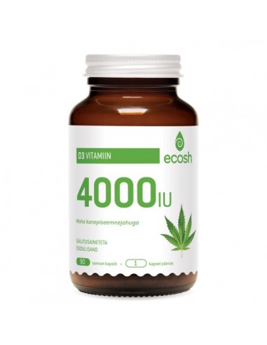 Ecosh Life - D3 vitamiin kanepipulbriga 90tk 45g