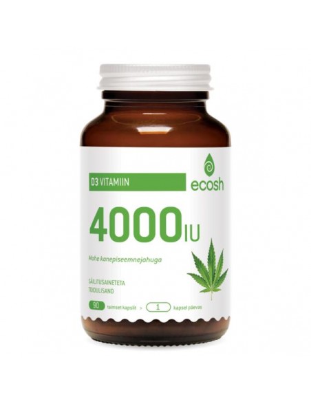 Ecosh Life - D3 vitamiin kanepipulbriga 90tk 45g