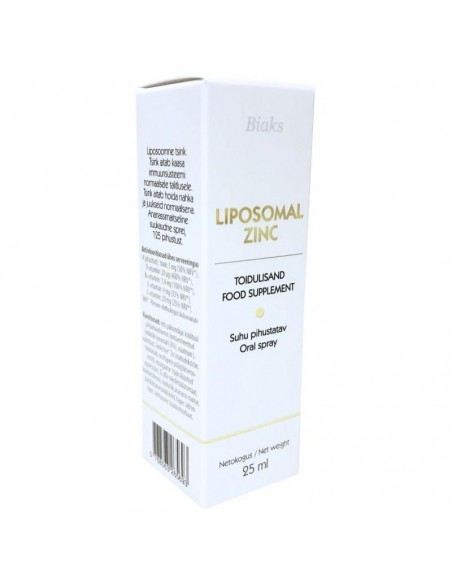 Biaks - Liposoomne tsink Spray, 25ml