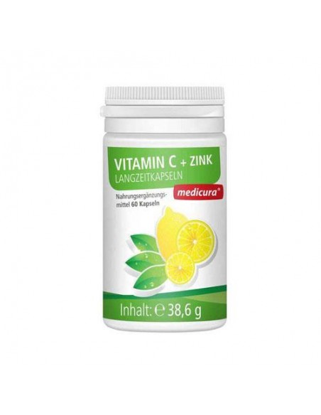 Medicura - C-vitamiini kapslid tsingiga, 60tk 38.6g