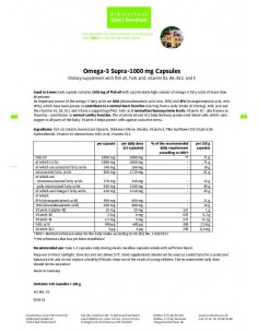 Sanct Bernhard - Omega-3 kalaõli "Supra" 1000mg kapslid, 120tk 2