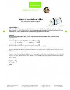 Sanct Bernhard - C-vitamiin (300mg), aeglase toimega, 120tk 97g 2