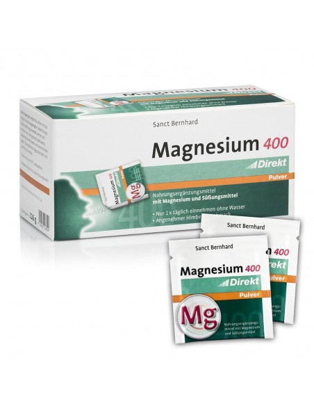 Sanct Bernhard - Magneesium 400 närimispulber, 60x2,1g Sanct Bernhard - Magneesium 400 närimispulber, 60x2,1g