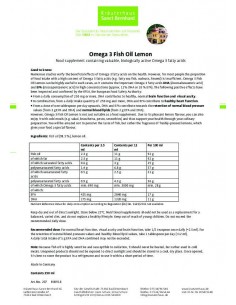 Sanct Bernhard - Omega-3 kalaõli sidruniga, 250ml 2