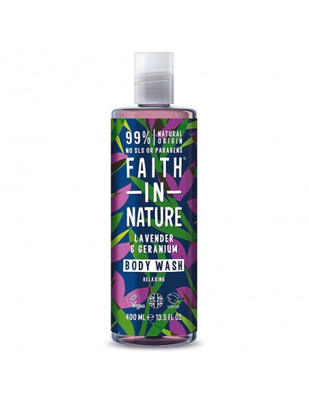 Faith in Nature rahustav dušigeel/vannivaht lavendli ja geraaniumiga 400ml