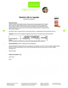 Sanct Bernhard - E- vitamiini kapslid, 200IU, 240tk 2