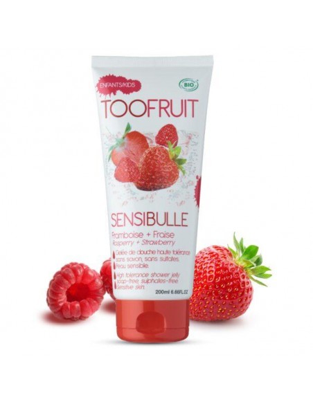 Toofruit - Vaarika ja maasika ekstraktiga seebivaba kehapesuvahend lastele 3+ eluaastat, 200 ml