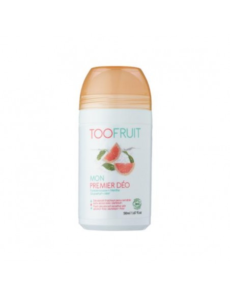 Toofruit - Looduslik higistamisvastane roll-on deodorant lastele piparmündi ja greibiga 5+ eluaastat, 50 ml