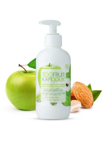 Toofruit - Niisutav ja juukseid pehmendav pisaravaba šampoon õuna ja magusmandliõliga 3+ eluaastat, 200 ml