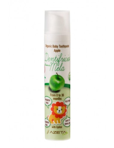Azetabio - Orgaaniline õunamaitseline hambapasta, 0-36 kuud 50ml