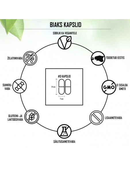 Biaks - Magneesium Glütsinaat 100 kapslit