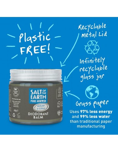 Salt of the Earth - Plastikuvaba looduslik kreemdeodorant meestele Pure Armour, 60g