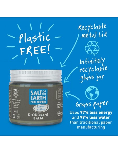 Salt of the Earth - Plastikuvaba looduslik kreemdeodorant meestele Pure Armour, 60g