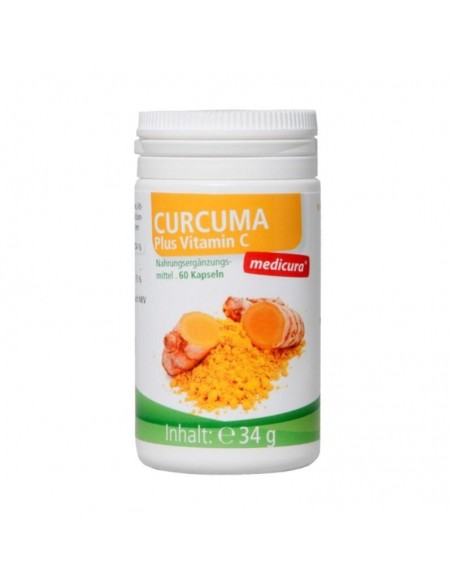 Medicura - Kurkum + Vitamiin C kapslid 60tk 35g