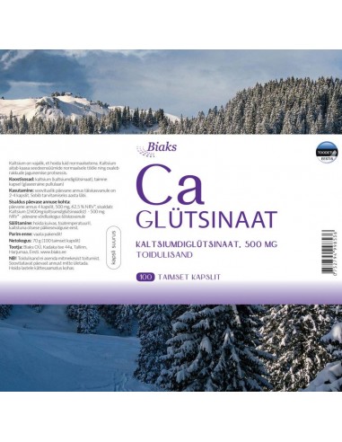 Biaks - Kaltsium Glütsinaat, 100 kapslit