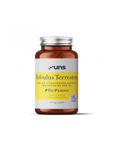 Uns - Tribulus ekstrakt (1000mg) + Bioperiin, 60 kapslit