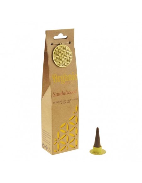 Koonusviiruk Organic Valge Salvei, 12tk + viirukialus