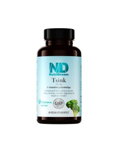 NutriDream - Tsink (20 mg) C-vitamiini ja brokoliga, 60 kapslit