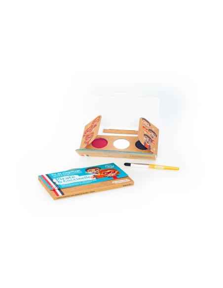 Namaki - Looduslikest koostisainetest musta, punase ja valge värviga näomaalingu komplekt: piraat ja lepatriinu, 7.5g - 16.95€