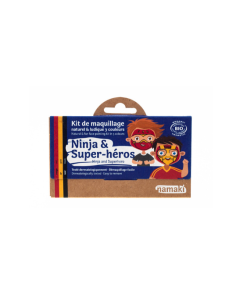 Namaki - Looduslikest koostisainetest kollase, punase ja musta värviga näomaalingu komplekt: ninja ja superkangelase, 7.5g