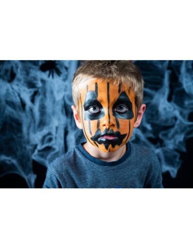 Namaki - Looduslikest koostisainetest musta, oranzi ja valge värviga näomaalingu komplekt: kõrvits ja luukere, 7.5g - 16,95€