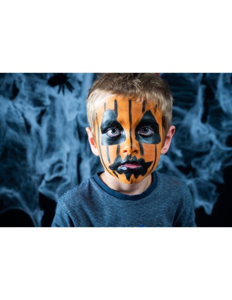 Namaki - Looduslikest koostisainetest musta, oranzi ja valge värviga näomaalingu komplekt: kõrvits ja luukere, 7.5g - 16,95€