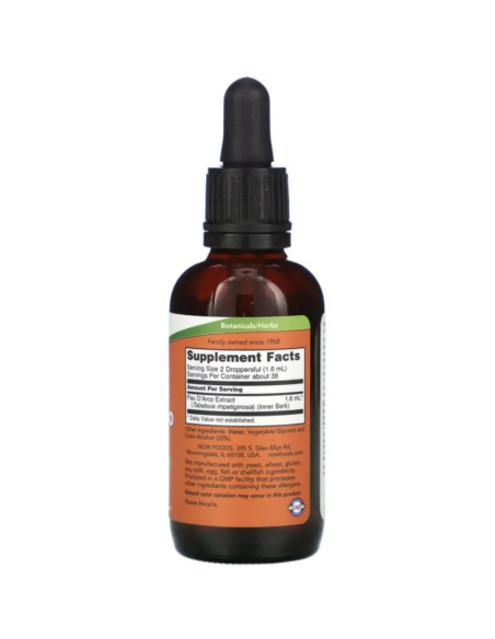 NOW Foods - Sipelgapuu koore ehk Pau D´Arco ekstrakt, 60ml