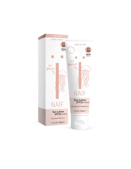 NAÏF - Looduslik päikesekaitsepiim beebidele ja lastele SPF50, lõhnatu 100ml