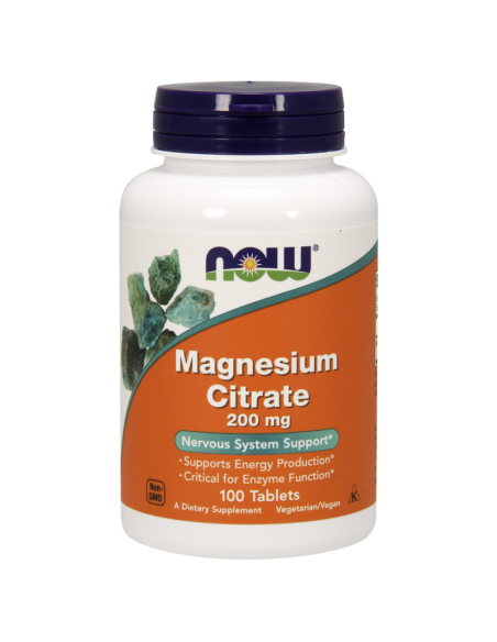 NOW Foods - Magneesiumtsitraat 200mg, 100 tabletti