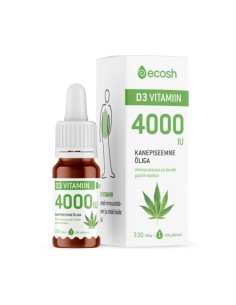 Ecosh Life - D3 vitamiin kanepiõliga 4000-IU tilk 10ml