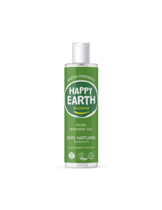 Happy Earth - 100% looduslik hooldav ja värskendav dušigeel kurgi ja matchaga, 300ml
