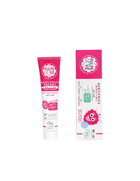 Pulpe De Vie - "Magic Kiss" orgaaniline vaarikamaitseline flouriidiga hambapasta lastele 4+ eluaastat, 75 ml