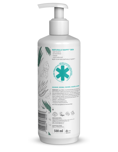 Pure Beginnings - Nahka värskendav Aloe vera ja rohemündiga dušigeel "I AM FRESH", 500 ml
