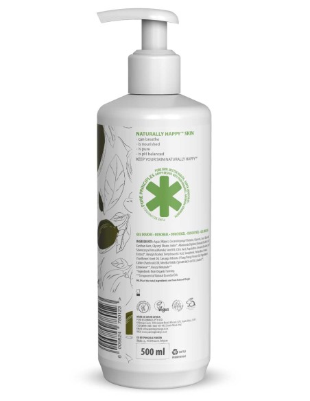 Pure Beginnings - Nahka taastav ahvileivapuuvilja, rooibose, marula ja prebiootikumidega dušigeel "I AM CLEAN", 500 ml