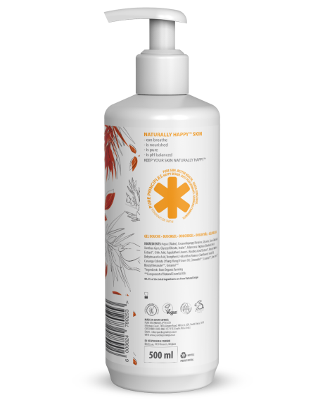 Pure Beginnings - Nahka uuendav rooibose ja prebiootikumidega dušigeel "I AM NEW", 500 ml