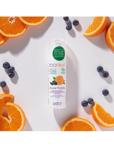 Toofruit - Orgaaniline hooldav näovesi-sprei lastele apelsini ja mustika ekstraktiga, 100 ml
