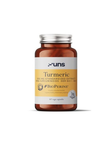 Uns - Kurkumi ekstrakt (550mg) + Bioperiin, 60 kapslit