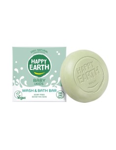 Happy Earth - 100% looduslik seebivaba kakaovõiga niisutav kehaseep lastele, 50gr