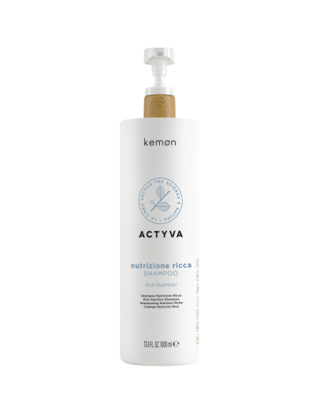 Actyva - Rikkalikult niisutav ja toitev šampoon kuivadele, töödeldud juustele 1000ml