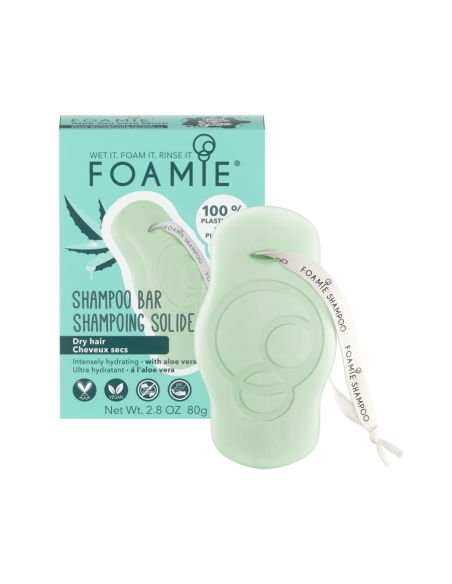 Foamie - Tahke šampoon kuivadele juustele aloe veraga, 80gr
