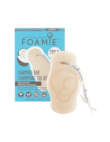 Foamie - Kookosõli ja nisuproteiinidega tahke šampoon normaalsetele juustele, 80gr