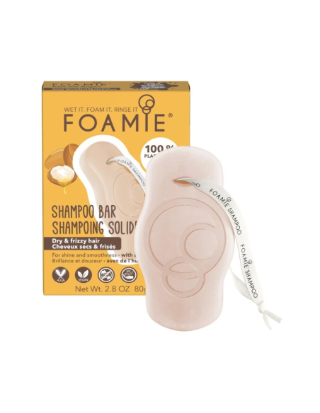 Foamie - Tahke šampoon kuivadele ja krässus juustele argaania ja mangoõliga, 80gr