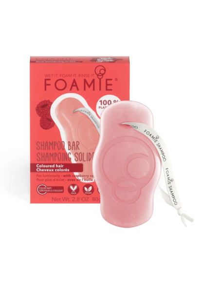 Foamie - Tahke šampoon vaarikaseemneõliga värvitud juustele, 80gr