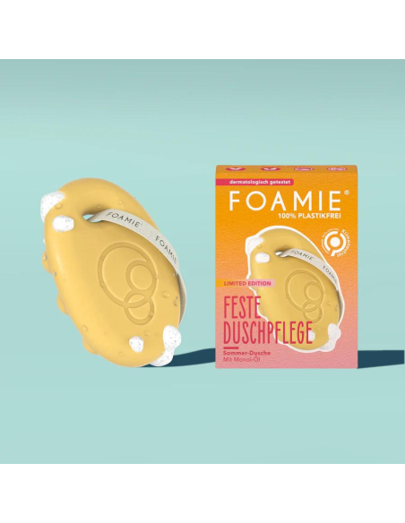 Foamie - Tahke turgutav dušiseep monoi ja kookosõliga, 80 gr