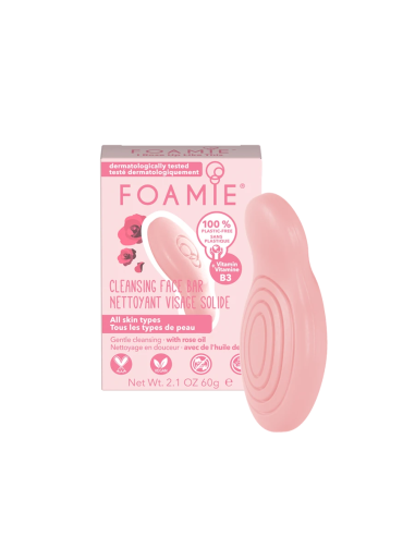 Foamie - Tahke näopesuseep jojoobaõli ja roosiveega igale nahatüübile, 50 gr