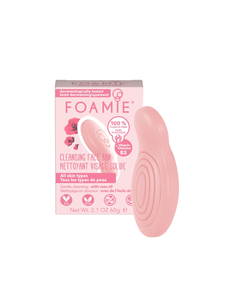 Foamie - Tahke näopesuseep jojoobaõli ja roosiveega igale nahatüübile, 50 gr
