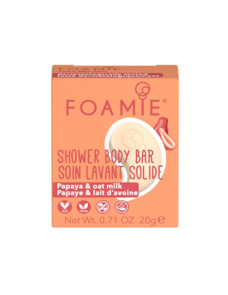 Foamie - Plastikuvaba rahustav ja toitev kehaseep kaerapiimaga, REISISUURUS 20g