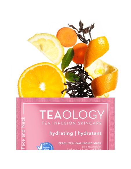 Teaology - Niisutav näo- ja kaelamask "Peach tea" 1tk